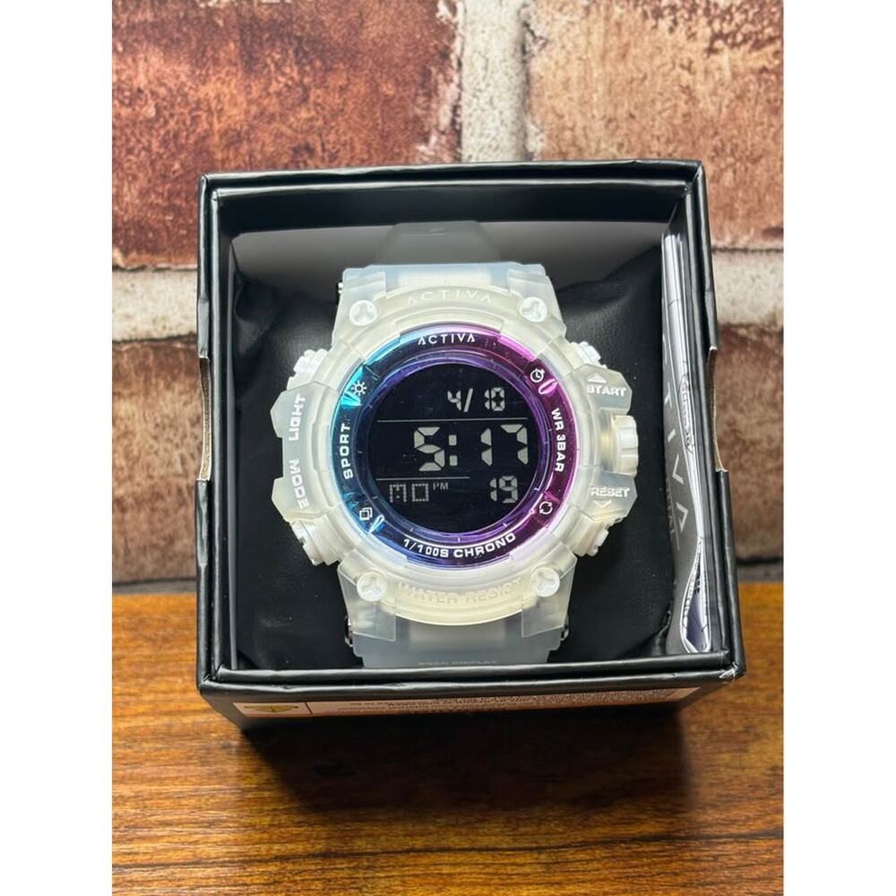 Activa Summit X Invicta Men's Digital Watch Clear/White - 50mm NEW